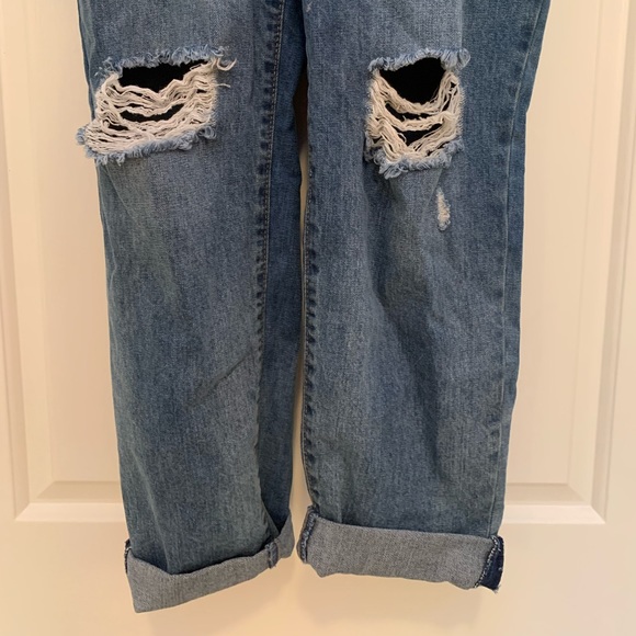 SO Juniors Destructed Mom Overalls, size L - Picture 10 of 12